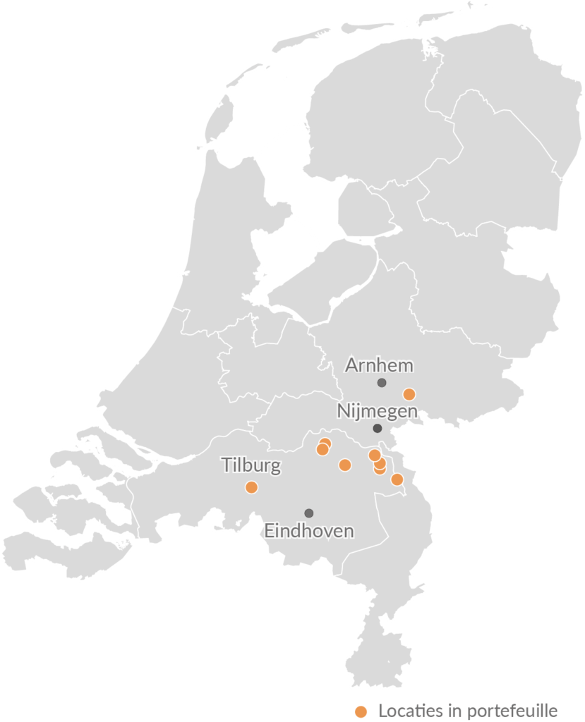 Locaties huurwoningfonds 3 op de landkaart in Nederland